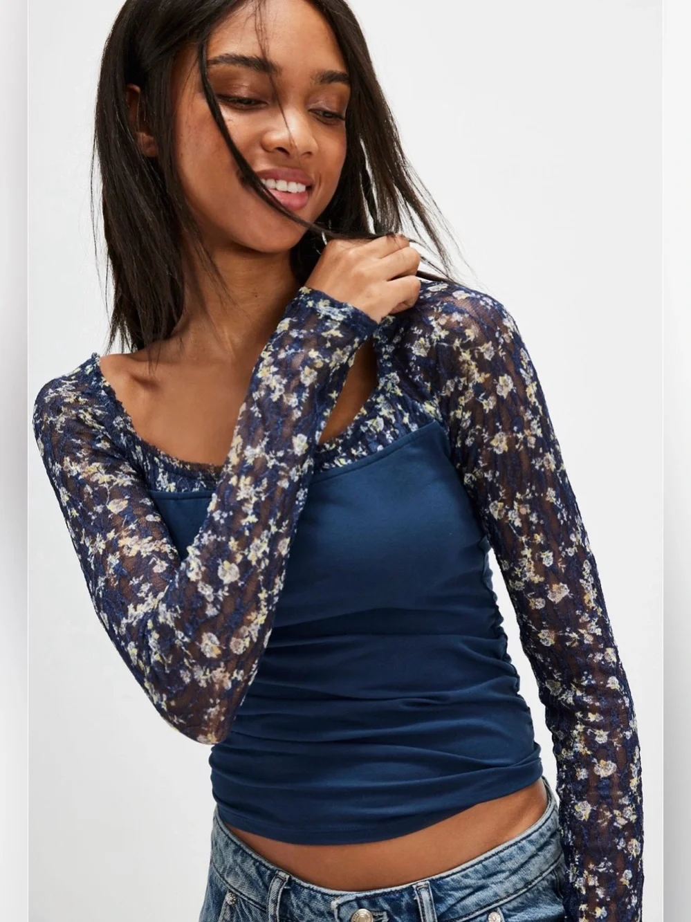 ✨NWT Free People Josie Long Sleeve Top XS✨